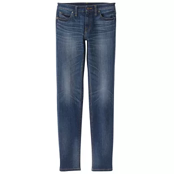 [MUJI 無印良品]女美國棉混丹寧窄版褲藍色61