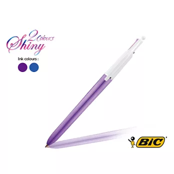 BIC 2 COLORS SHINY 1.0 炫彩雙色筆紫