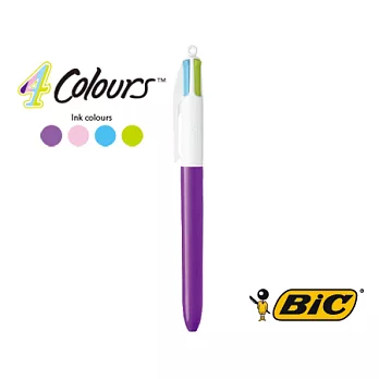 BIC 4 COLORS 1.0 粉彩四色筆紫