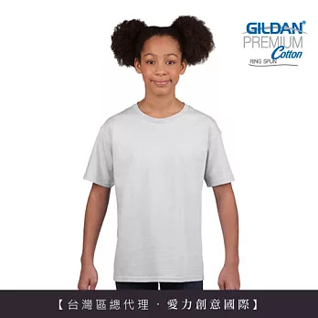 GILDAN 總代理-100%美國棉~亞規圓筒短袖素面-童T~M白色