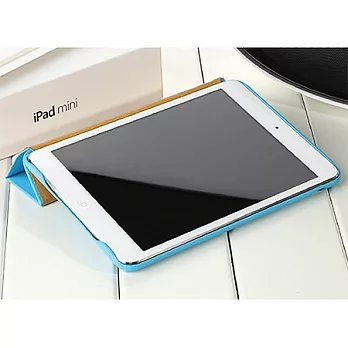 JisonCase iPad mini Retina 專用 炫彩超纖純色保護套 藍色