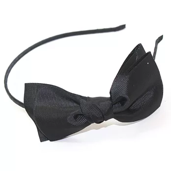 Emily愛美麗 雙層蝴蝶結韓版髮箍1入黑色