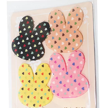 Emily愛美麗 彩色魔術發帖劉海貼4入/袋（顏色隨機）兔子點點