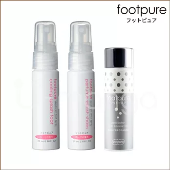 footpure膜力噴霧系列20ml(粉嫩玫瑰香)+二代鞋蜜粉10g(共有五種香味可選擇)各一入經典無香