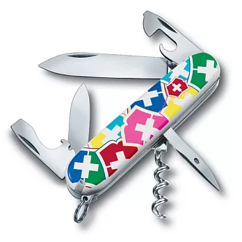 VICTORINOX 勇武者12用瑞士刀-繽紛十字盾牌