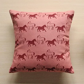 印花樂馬馬抱午安枕提袋組豆沙色