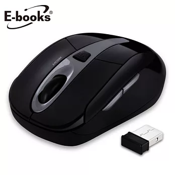 E-books M15 省電型1600dpi無線滑鼠-黑鐵灰