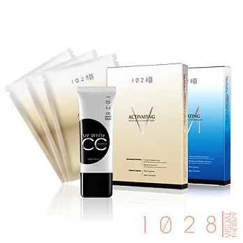 1028美 白CC霜SPF50(30ml)+面膜(3入)擇1-CC(01明亮)+深V面膜