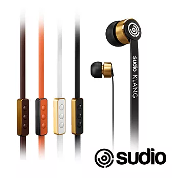 瑞典設計 Sudio KLANG 優雅質感耳道式耳機(附真皮保護套)黑