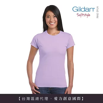 GILDAN 總代理-100%美國棉~美版顯瘦舒棉女短T-Shirt~XL淺紫/大尺碼