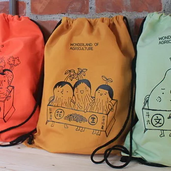 束口背包-台灣蔬果-花生款
