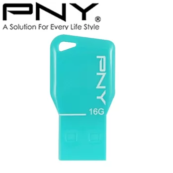 PNY Key Attache 極致纖薄 Q版鑰匙造型 16GB 隨身碟蒂芬妮藍
