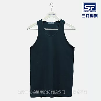 【三花棉業】8711_三花彩色背心L 黑