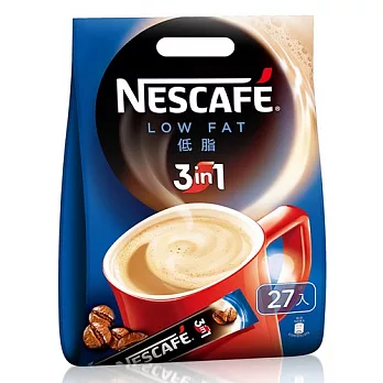 【雀巢】咖啡三合一減糖低脂袋裝 27入