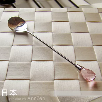 《日本Shinko》日本製-午茶晶鑽系列-粉鑽咖啡匙