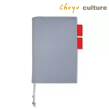 珠友 A6/50K 多功能書衣/書皮/手帳衣-棉布灰