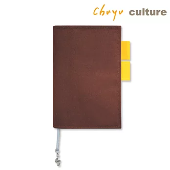 珠友 A6/50K 多功能書衣/書皮/手帳衣-棉布咖啡