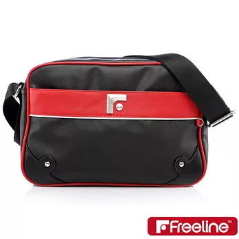Freeline 經典款側背包FB13087BR-黑/紅