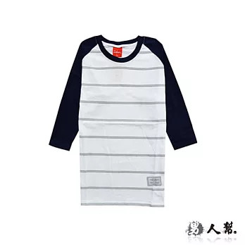 【男人幫】T0954＊MIT 台灣製 【穿搭基本款條紋七分袖T恤】白色 S號