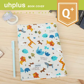 uhplus Q-plus手感書衣/ 動物草原