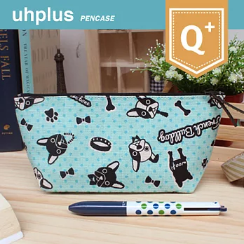 uhplus Q-plus寬底筆袋/ 可愛法鬥