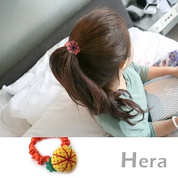 【Hera】赫拉 糖果彩色南瓜球球髮圈/髮束(五色任選)黃色