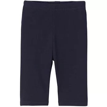 [MUJI 無印良品]女幼有機棉混每日兒童服五分緊身褲90深藍