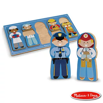 美國瑪莉莎 Melissa ＆ Doug 厚塊職業換裝拼圖