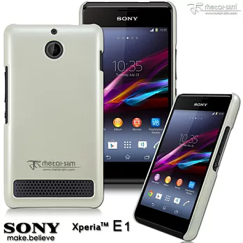 【Metal-Slim】彩色系列 Sony Xperia E1 保護殼,硬殼,防指紋珍珠白