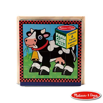 美國瑪莉莎 Melissa ＆ Doug 農場動物立體方塊拼圖
