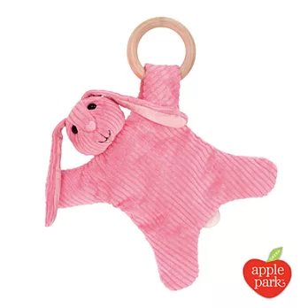 【 美國 Apple Park 】有機棉奶嘴安撫玩偶 - 粉紅長耳兔