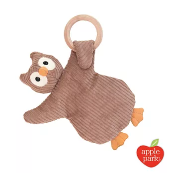 【 美國 Apple Park 】有機棉奶嘴安撫玩偶 - 棕色貓頭鷹