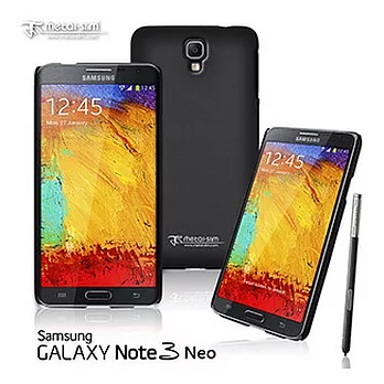 【Metal-Slim】Samsung Galaxy Note 3 Neo 新型保護殼皮革黑