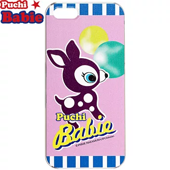 Puchi Babie iPhone 5/5S保護殼-條紋系列粉紫