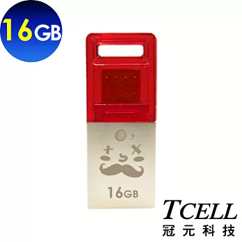 TCELL 冠元 OTG 16GB 雙介面隨身碟(雷神家族-密摩桑)智慧紅