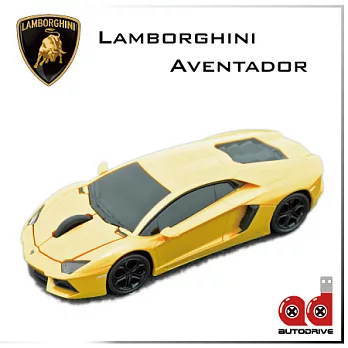 AutoDrive 汽車造型無線滑鼠 - Lamborghini Aventador (黃)
