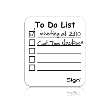 sign 矽膠 便利貼 to do list 白色 白色