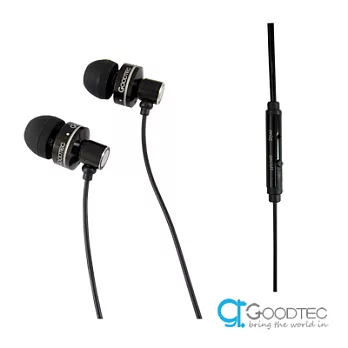 Goodtec Metal 入耳式鋁製耳機麥克風 (GEPM-101)科技黑