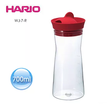 HARIO Gmark酒紅色冷水壺700mlWJ-7-R