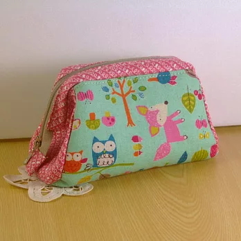 手縫ok!-森林伙伴支架口金包(拼布材料包)