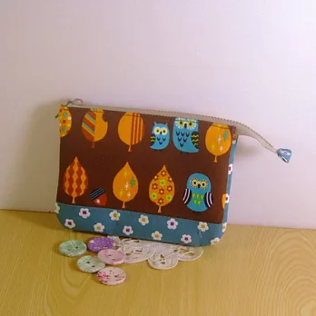 快速機縫-奇幻森林三層短夾(拼布材料包)