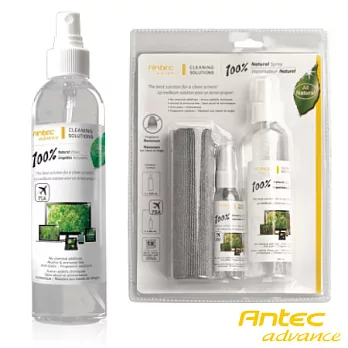 Antec 100%天然噴霧清潔液超值包(附強效拭鏡布) 240ml+ 60ml