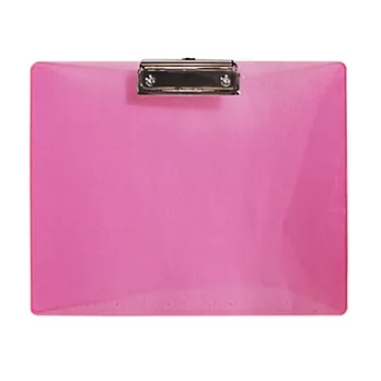 【ABEL】A4彩色透明板夾-橫式(粉色)