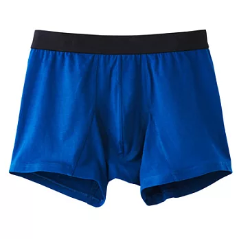 [MUJI 無印良品]男棉混舒適彈性拳擊內褲S藍色
