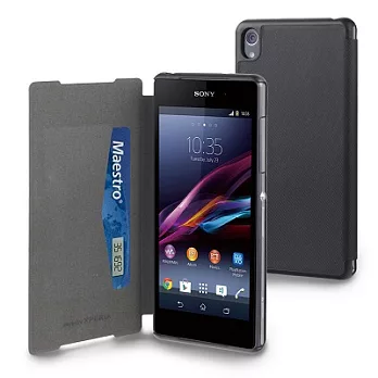 Muvit Sony Z2 Ultra slim Folio超薄皮質手機套黑色