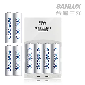 日本Panasonic國際牌eneloop低自放電充電電池組(搭配智慧型充電器+3號8入)