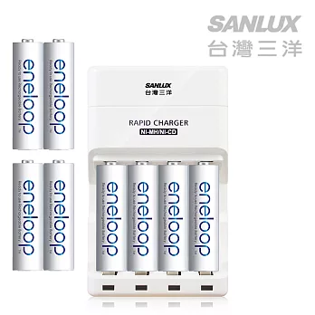 日本Panasonic國際牌eneloop低自放電充電電池組(搭配高效能充電器+3號8入)