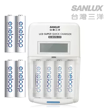 日本Panasonic國際牌eneloop低自放電充電電池組(搭配液晶充電器+3號8入)