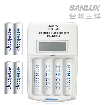 日本Panasonic國際牌eneloop低自放電充電電池組(搭配液晶充電器+3號4入+4號4入)