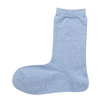 [MUJI 無印良品]女棉混左右辨識直角襪淺藍21~23cm